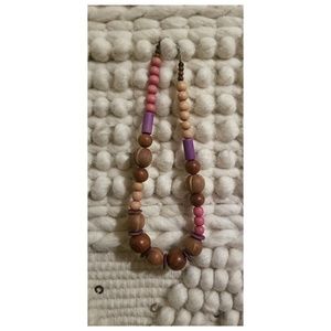 Wooden bead necklace